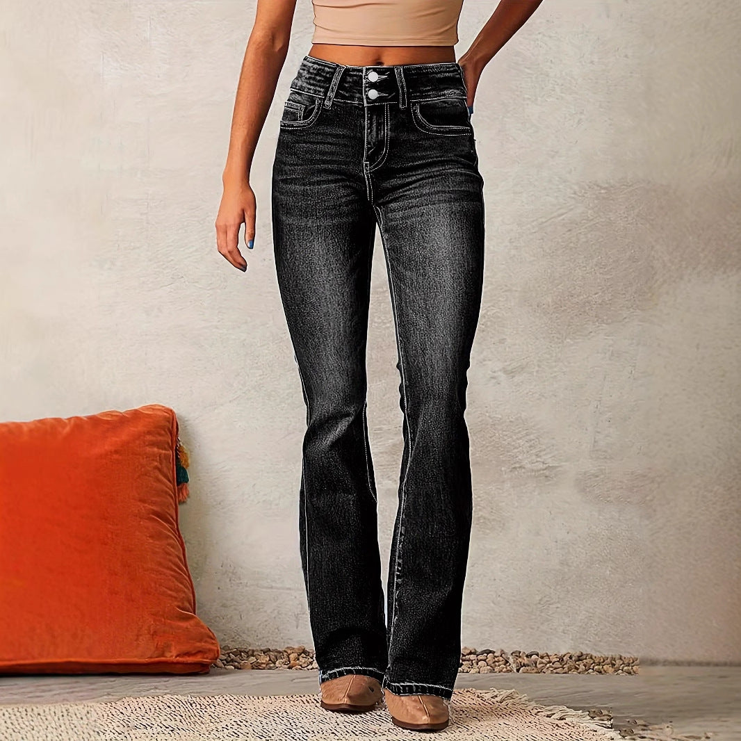 π High-Waisted Flare Jeans β Classic Fit with Modern Edge
