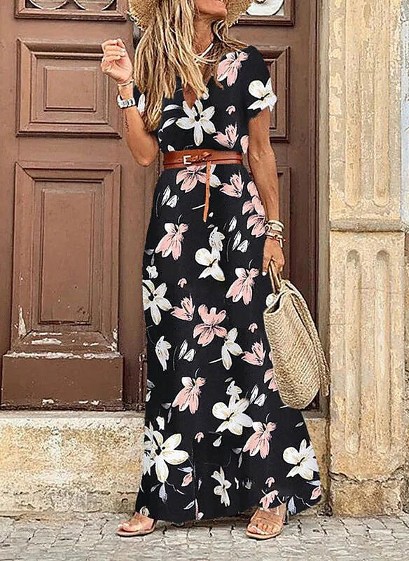 🌾 Boho Breeze Belted Maxi Dress – Effortless Chic in Various Colours for Summer Wandering ☀️🌸