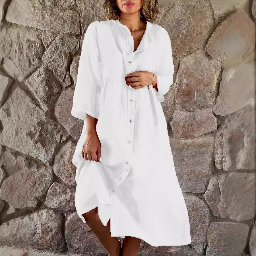 Hot Pink Button-Up Shirt Dress – Bold, Breezy, Beautiful 💃🌺