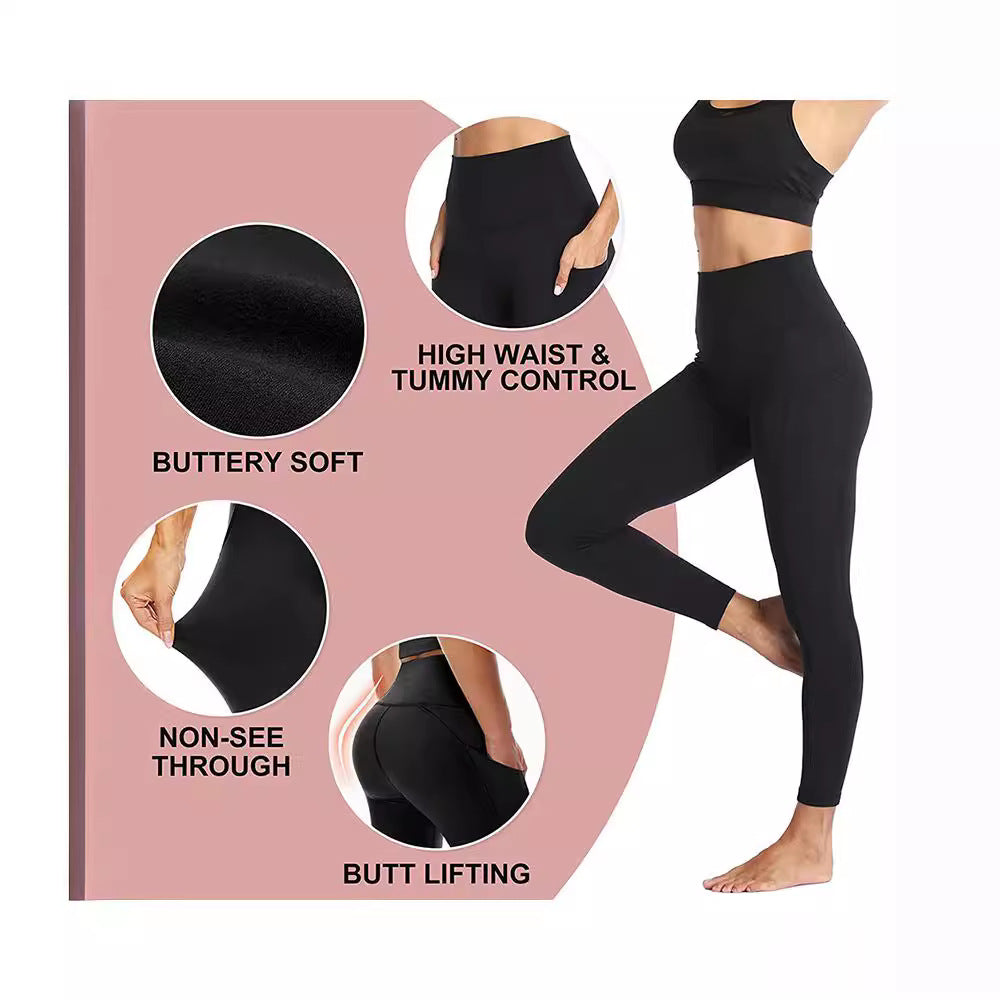 🧘♀️ FlexFit Pocket Leggings – Stretch, Sculpt & Stash (Various Colours)