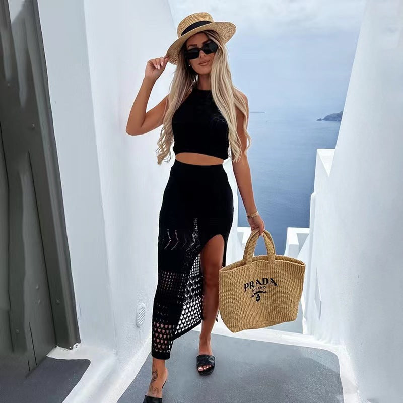 ☀️ Coastal Chic Knit Two-Piece Set – Available in Multiple Colours
