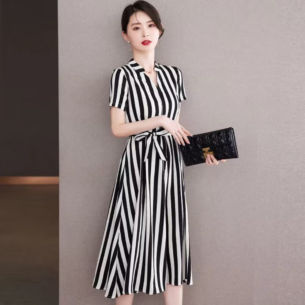 π€ Classic Stripe Belted Shirt Dress β Sleek, Smart & Sophisticated in Various Colours πβ¨