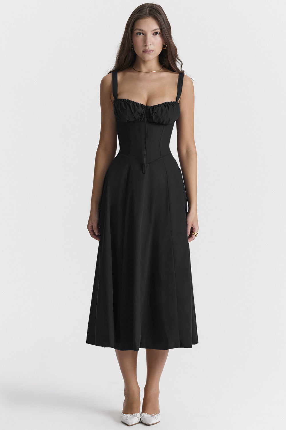 ❤️ Scarlet Corset Romance Midi Dress – Available in Various Colours