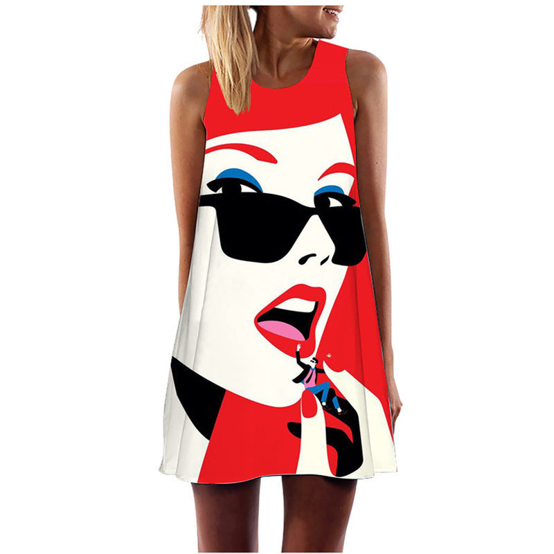 🖤 Title: “Pop Art Power: The Bold Statement Dress That Speaks Volumes” 🎨✨