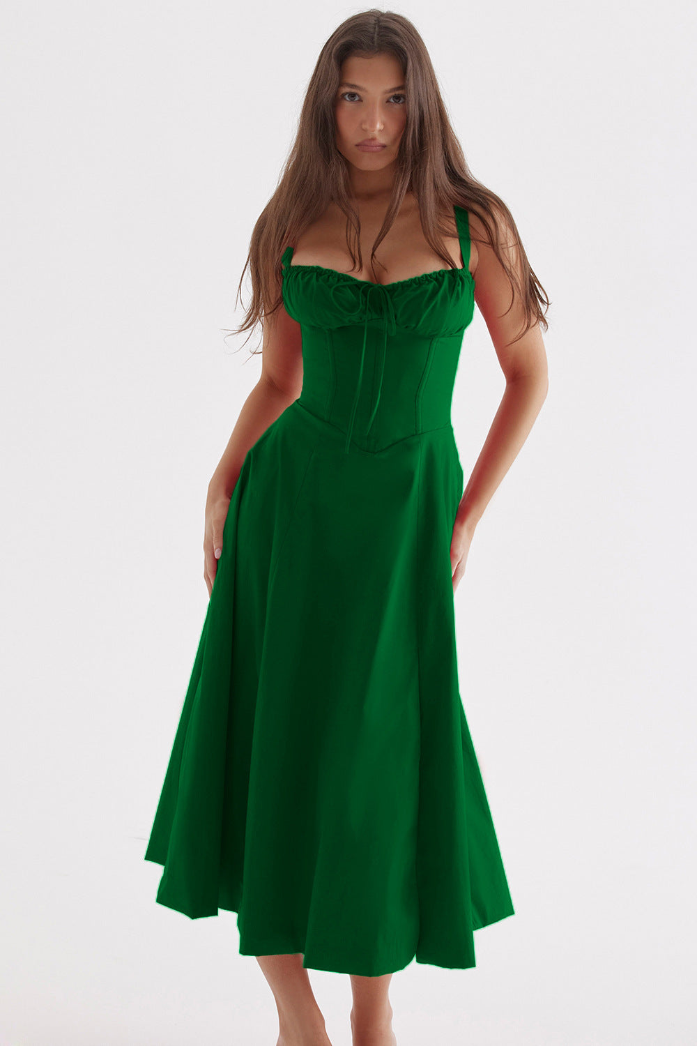 ❤️ Scarlet Corset Romance Midi Dress – Available in Various Colours