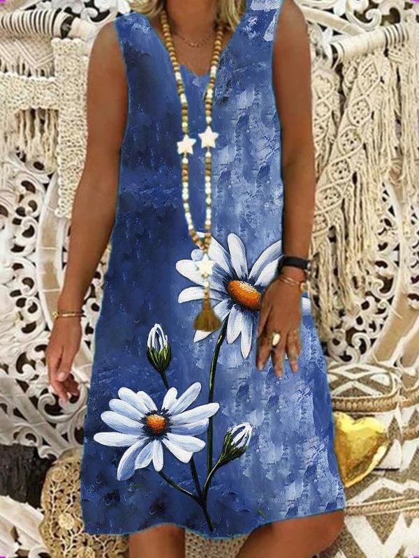 🌺 Boho Days Sleeveless Midi Dress – Effortless Comfort in Various Designs 🧵✨