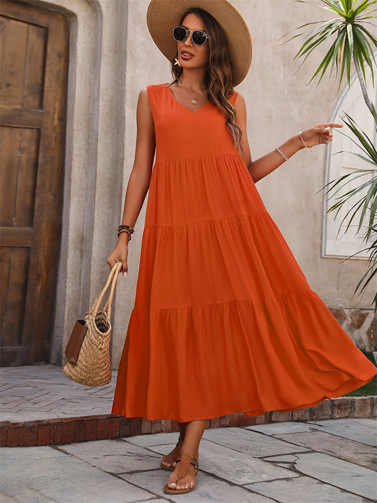 ๐ค Title: โThe Everyday Tiered Maxi Dress โ Effortlessly Elegant in Every Colourโ ๐๐