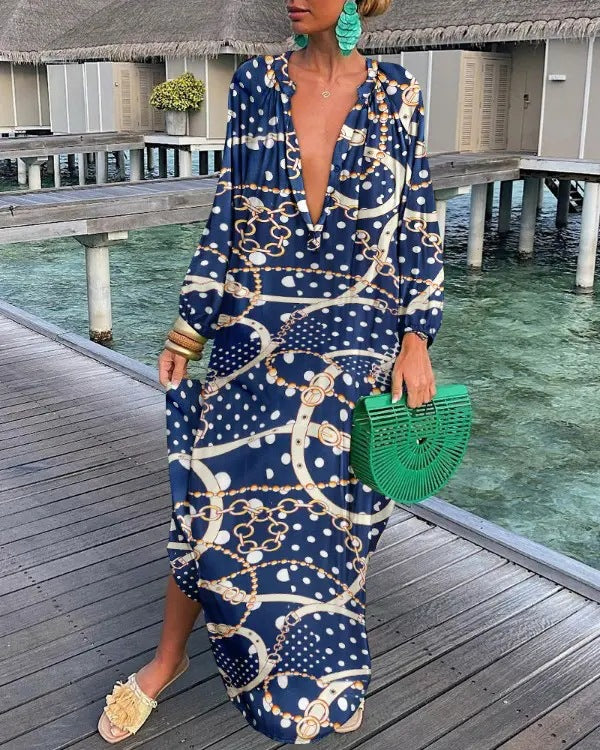 🌈 Island Muse Abstract Maxi Kaftan – Available in Various Colours