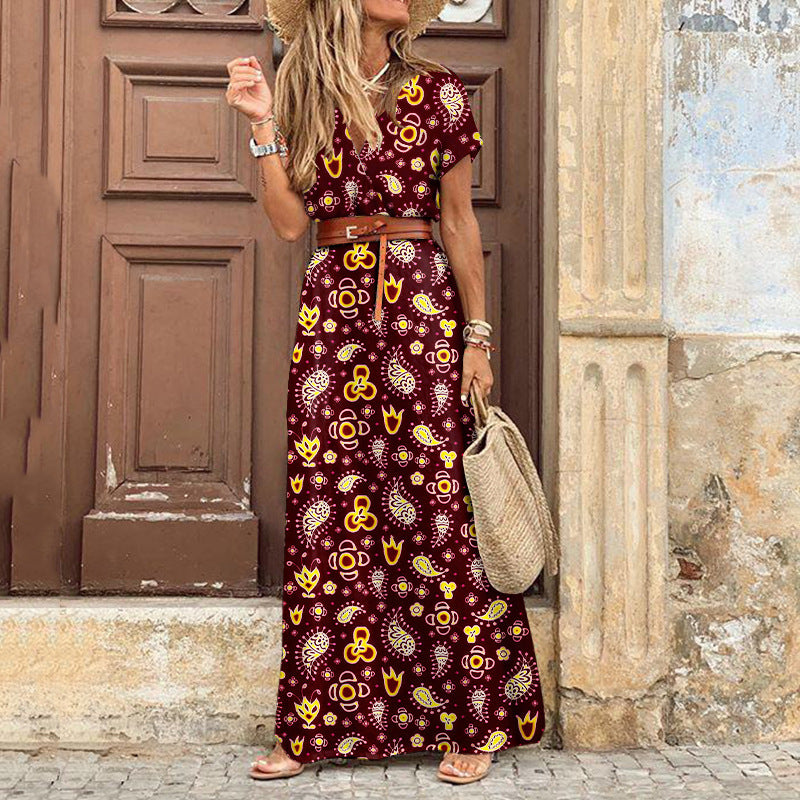 🌾 Boho Breeze Belted Maxi Dress – Effortless Chic in Various Colours for Summer Wandering ☀️🌸