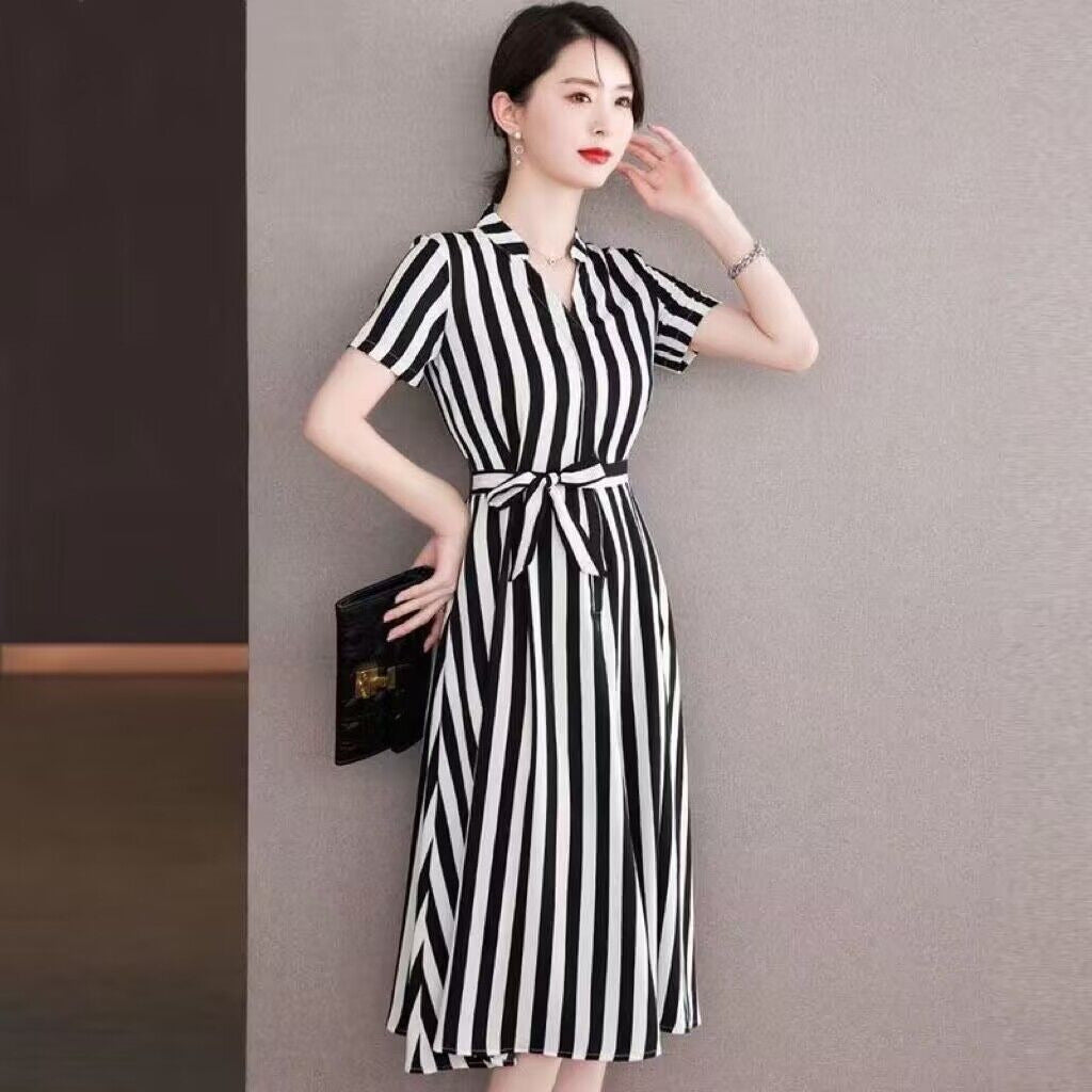 π€ Classic Stripe Belted Shirt Dress β Sleek, Smart & Sophisticated in Various Colours πβ¨
