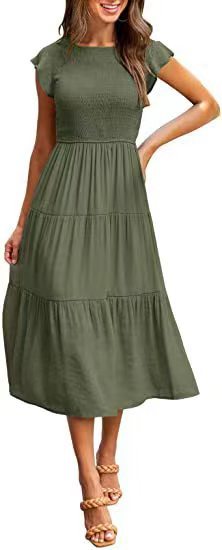 πΏ Everyday Charm Smocked Midi Dress β Comfy, Cute & Classic in Various Colours π«π