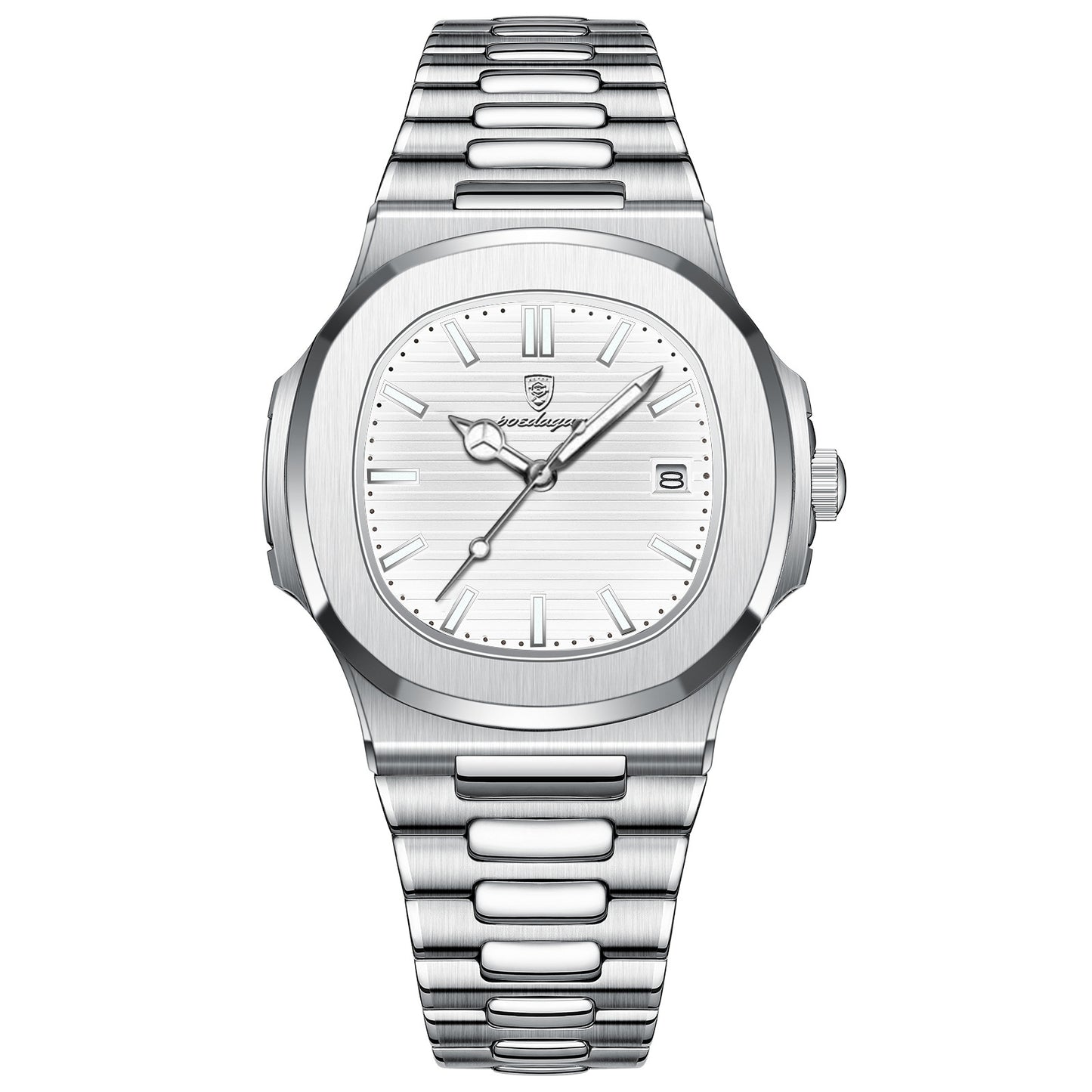 Elegant Luxury Stainless Steel Watch – Classic Green & Blue Dial