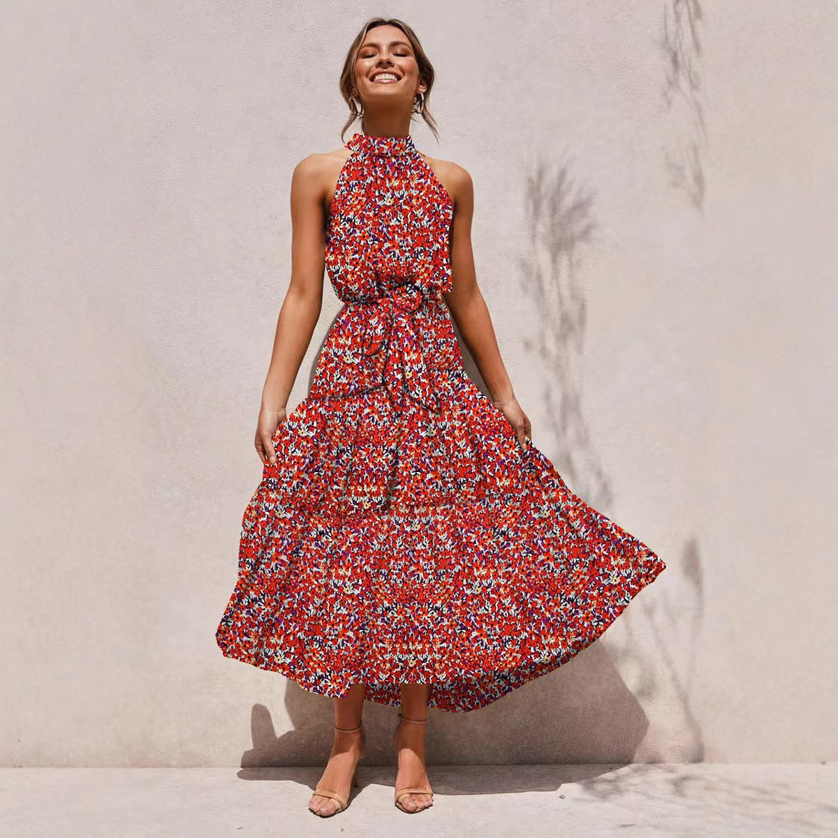 πΏ Title: βTwirl Into Summer: The Polka Dot Tiered Halter Dress β Now in Multiple Colours!β πβοΈ