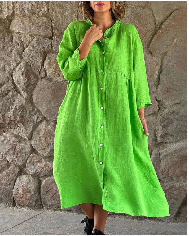 Hot Pink Button-Up Shirt Dress – Bold, Breezy, Beautiful 💃🌺