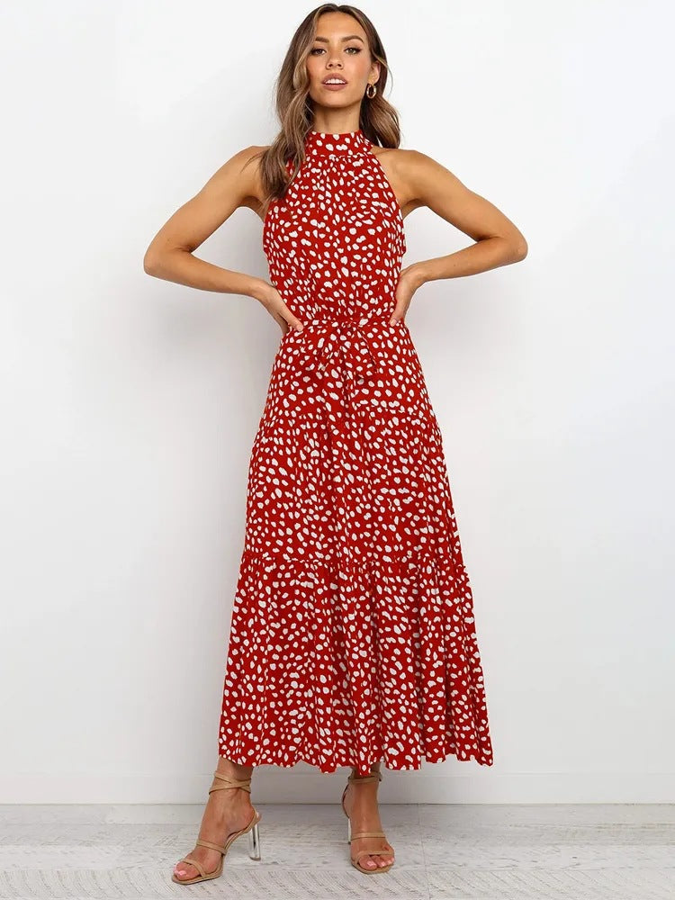 πΏ Title: βTwirl Into Summer: The Polka Dot Tiered Halter Dress β Now in Multiple Colours!β πβοΈ