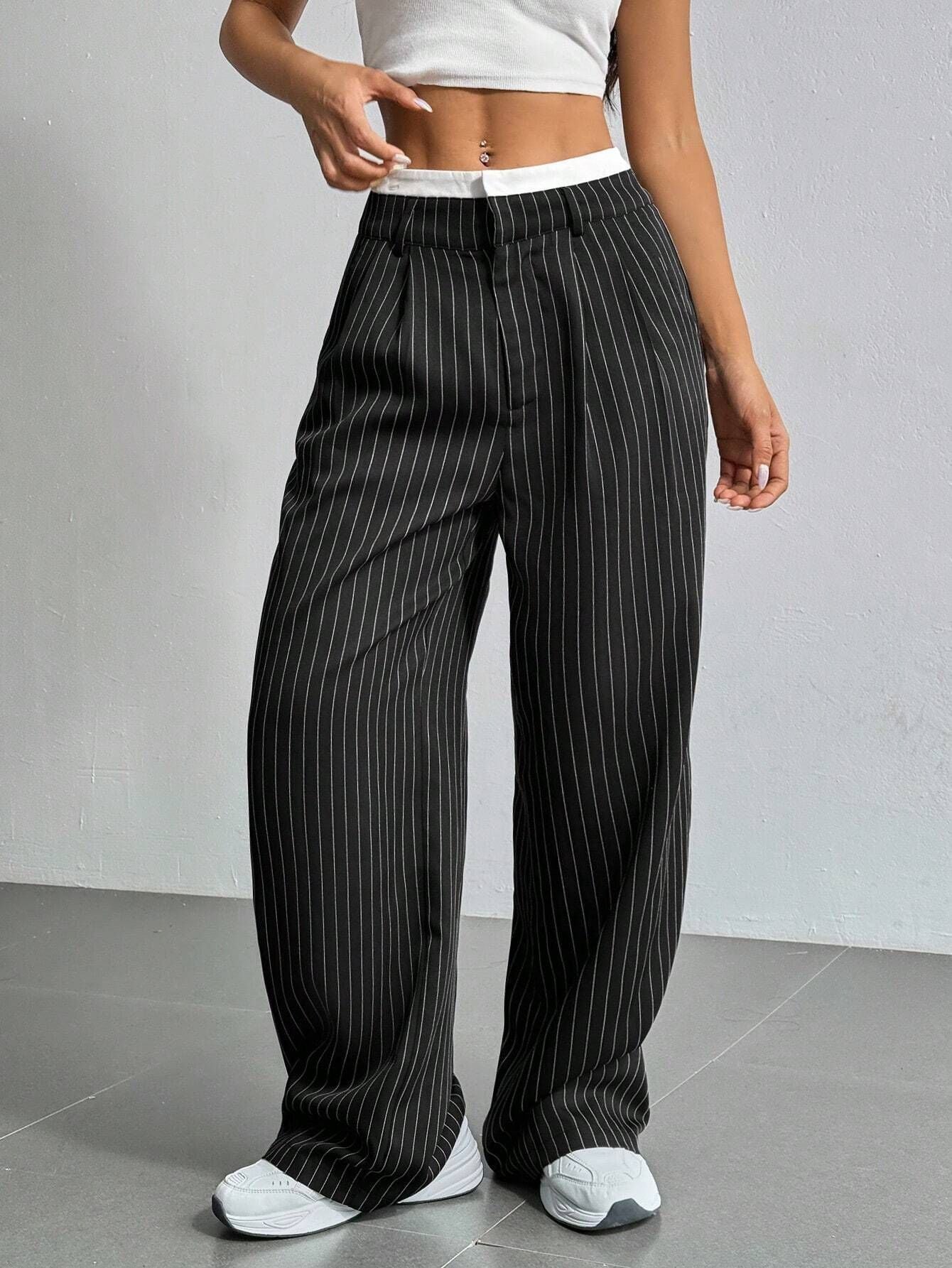 🏁 Striped Wide-Leg Lounge Trousers – Street Style Comfort in Various Colours