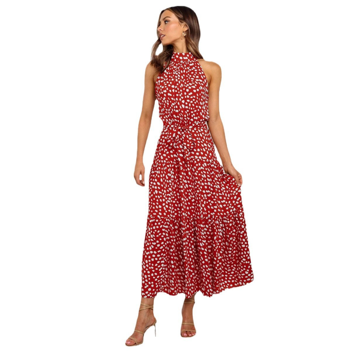 πΏ Title: βTwirl Into Summer: The Polka Dot Tiered Halter Dress β Now in Multiple Colours!β πβοΈ
