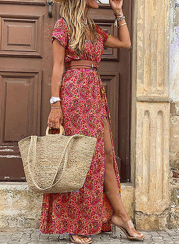 🌾 Boho Breeze Belted Maxi Dress – Effortless Chic in Various Colours for Summer Wandering ☀️🌸