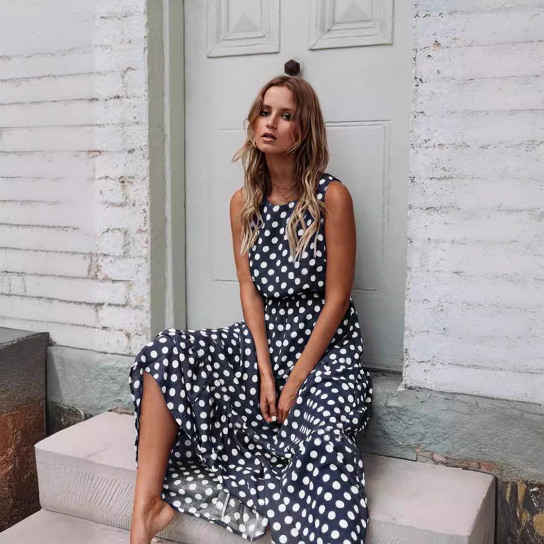 ๐ Vintage Dot Boho Maxi Dress โ Retro-Chic Comfort in Various Colours ๐ซ๐งก