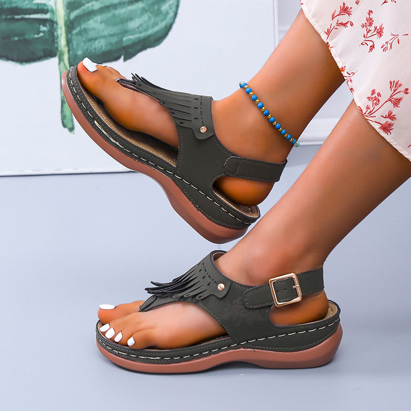 Fringe Boho Comfort Sandals – Various Colours