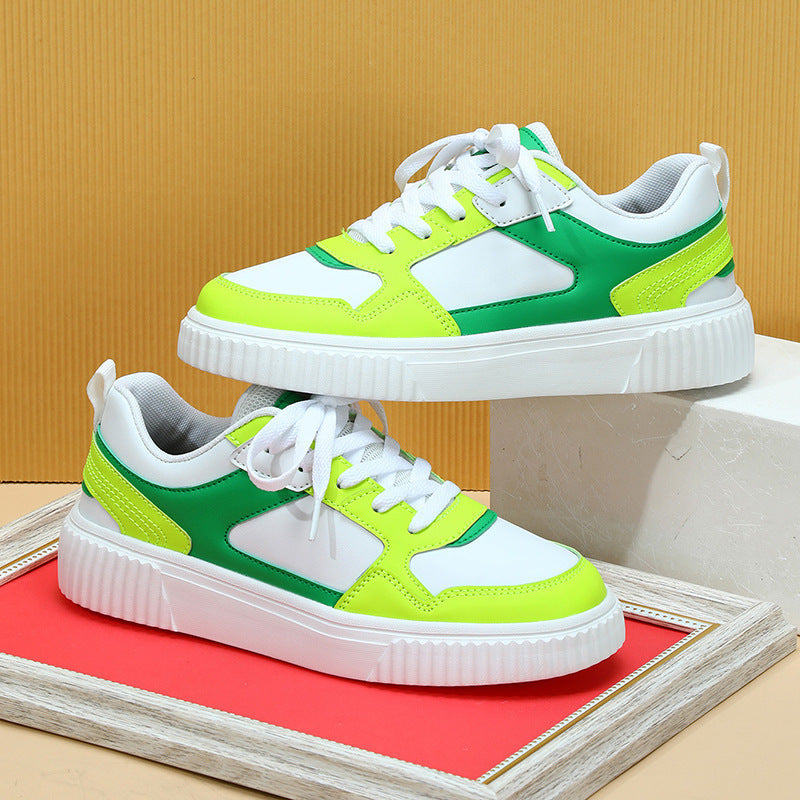 Vibrant Colour Block Platform Sneakers for Women – Bold Street Style Trainers in Various Colours And here’s the updated description with that title in mind: