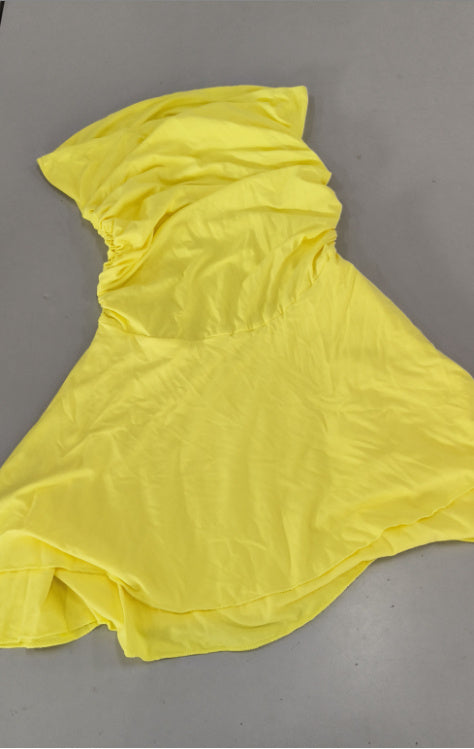 Strapless Ruched Mini Dress – Available in Various Colours