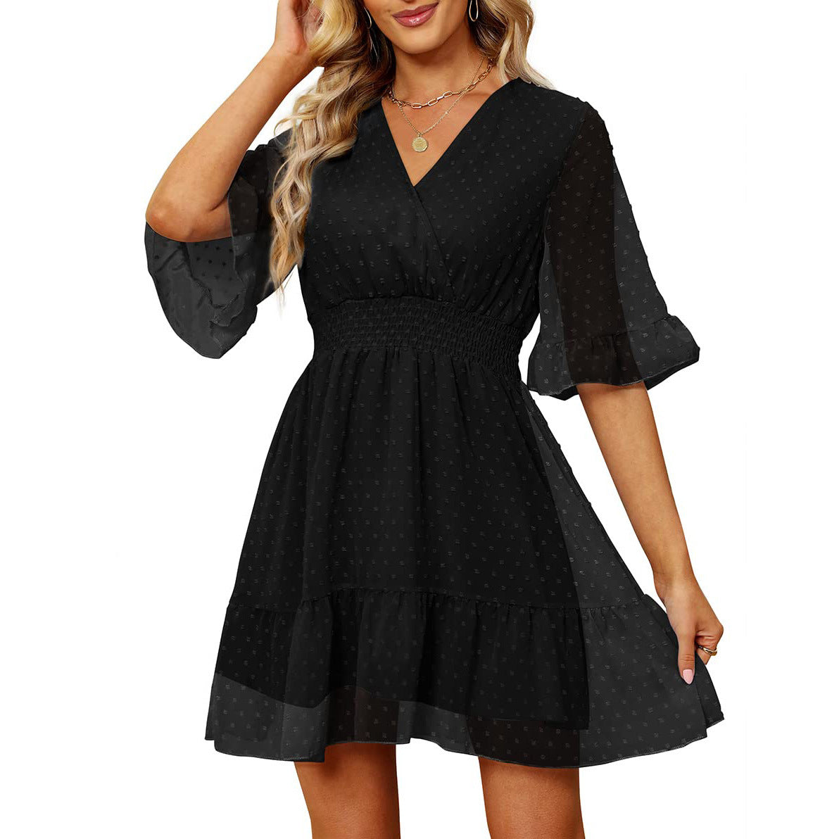 πΌ Swiss Dot Chiffon Mini Dress β Light, Lovely & Available in Various Colours
