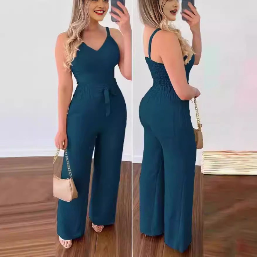 π Elegant Wide-Leg Belted Jumpsuit β Sleek Sophistication in Various Colours