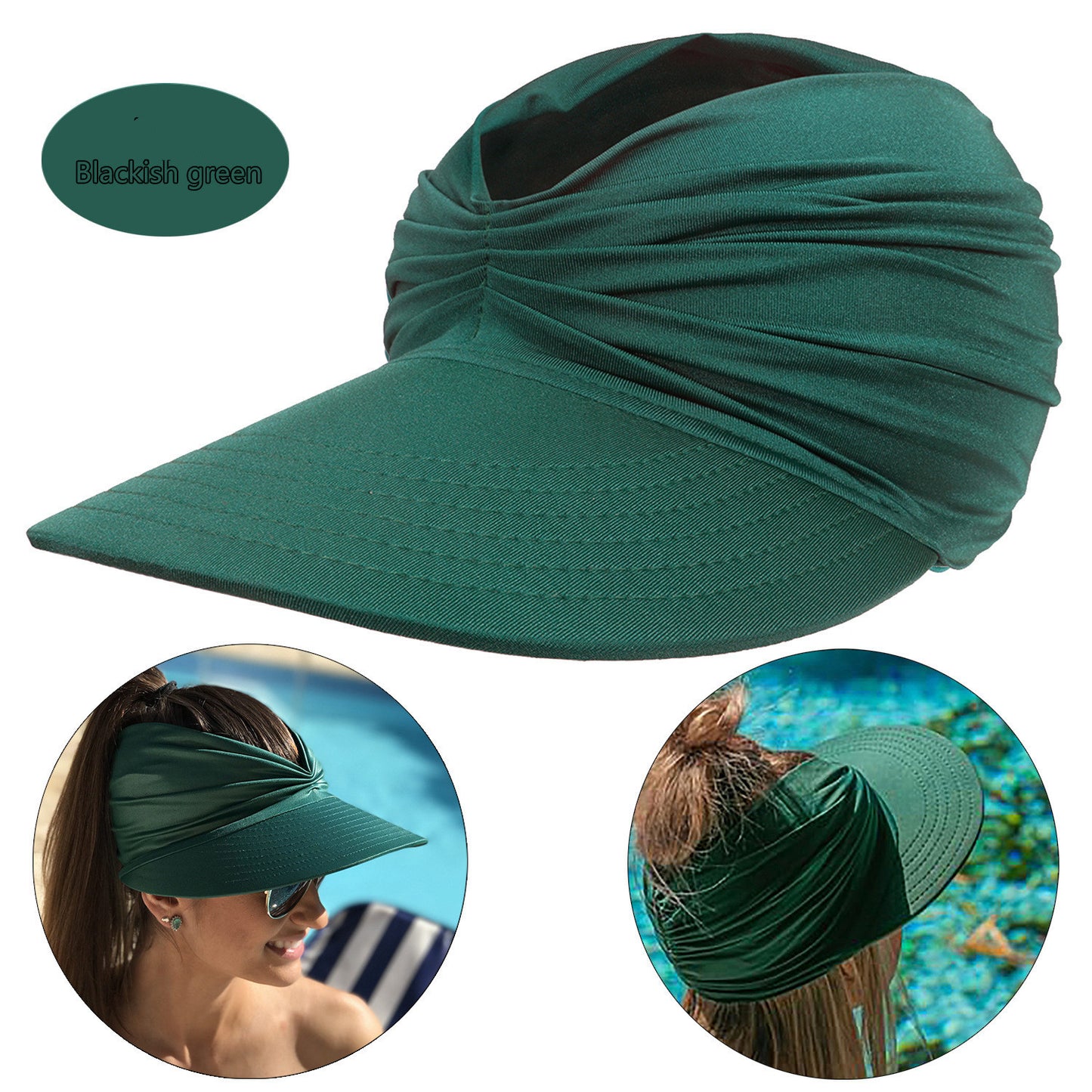 Women’s Wide Brim Sun Visor Cap – Foldable UV Protection Hat for Beach, Travel & Sports – Various Colours