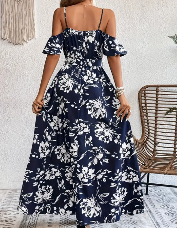 🌸 Elegant Off-Shoulder Floral Maxi Dress – Various Colours Available