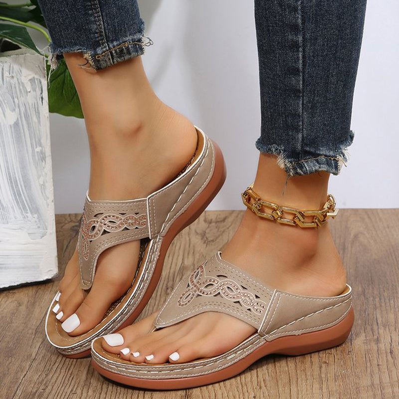 Comfort Slip-On Cutout Sandals – Various Colours