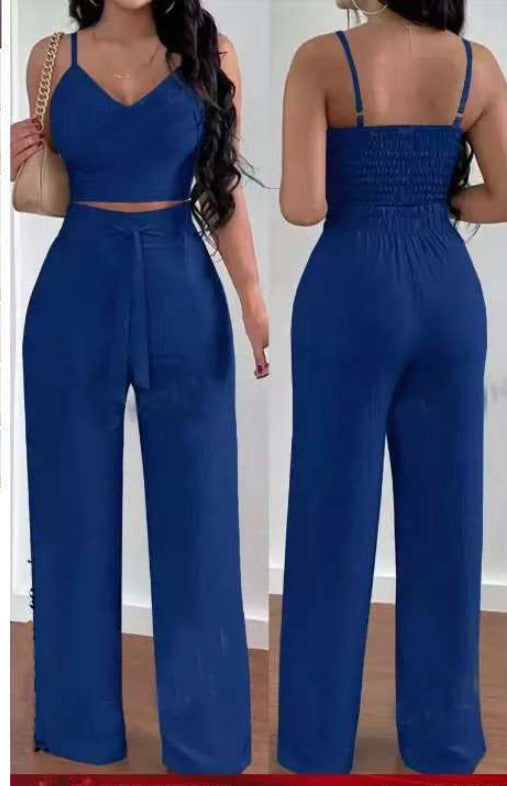 π Elegant Wide-Leg Belted Jumpsuit β Sleek Sophistication in Various Colours
