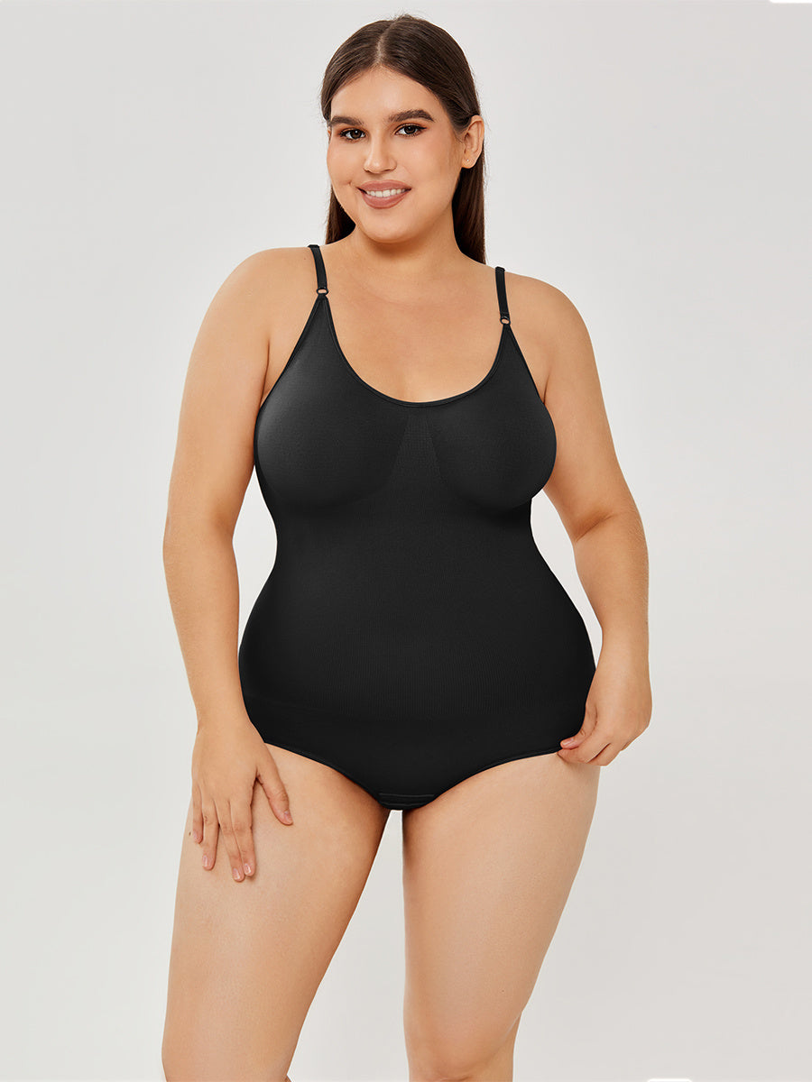 Plus Size Seamless Shaping Bodysuit with Adjustable Straps – Various Colours