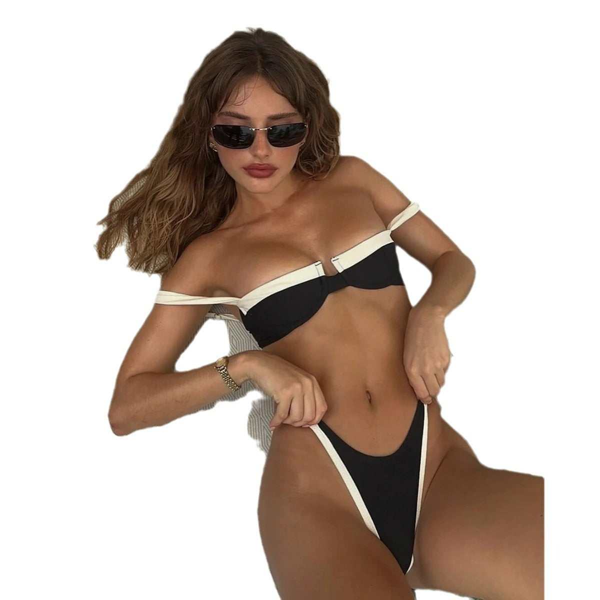 π₯ Luxe Contrast Bikini Set β Where Minimal Meets Maximum Impact π₯
