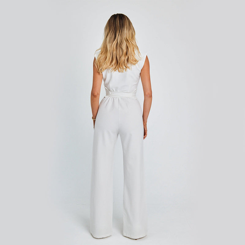 Women’s Sleeveless Wide-Leg Jumpsuit – Sleek, Sophisticated Style (Various Colours)