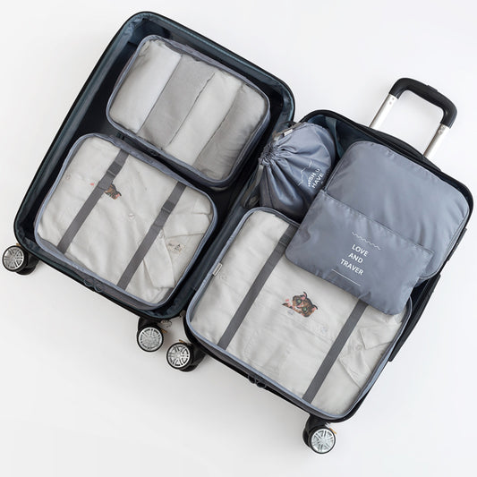 Travel storage bag eight-piece clothing storage bag clothing storage bag travel 6 7 8-piece storage set