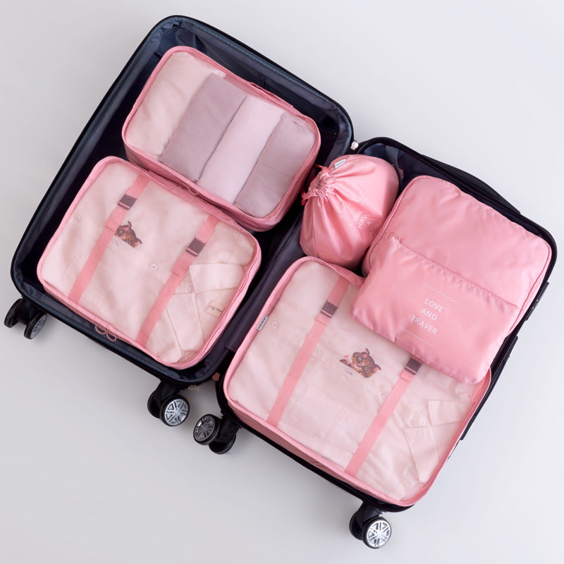 Travel storage bag eight-piece clothing storage bag clothing storage bag travel 6 7 8-piece storage set