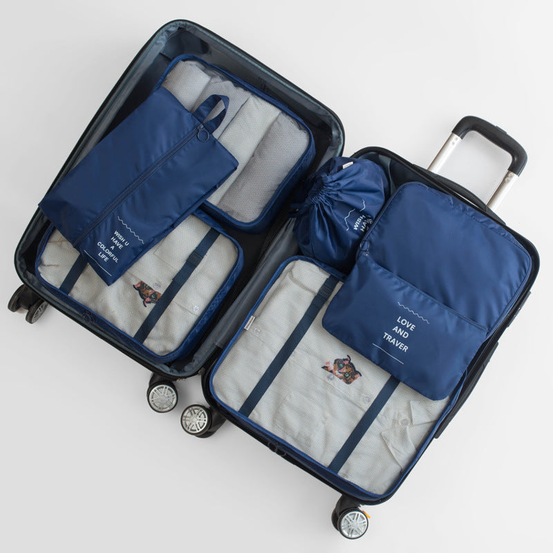 Travel storage bag eight-piece clothing storage bag clothing storage bag travel 6 7 8-piece storage set