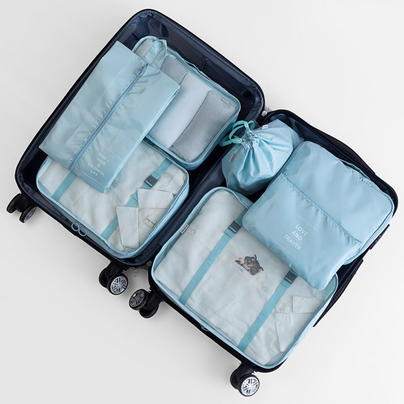 Travel storage bag eight-piece clothing storage bag clothing storage bag travel 6 7 8-piece storage set