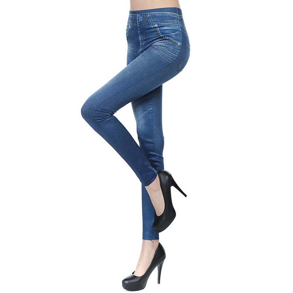 👖 High-Waisted Jeggings – Denim Look, Legging Comfort (VC)