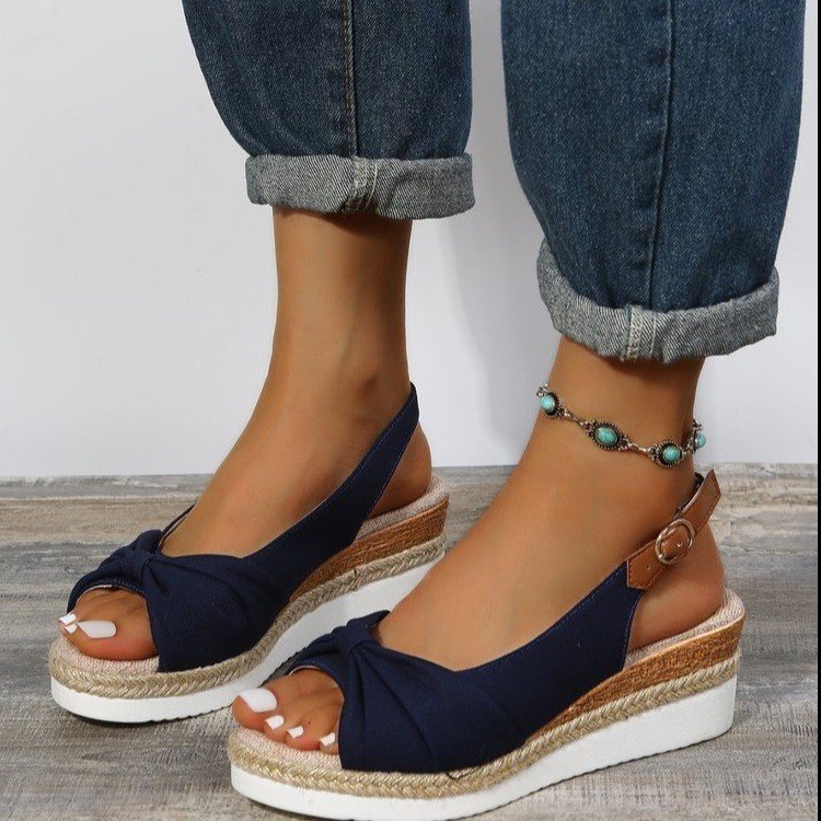 Chic Espadrille Wedge Sandals – Various Colours