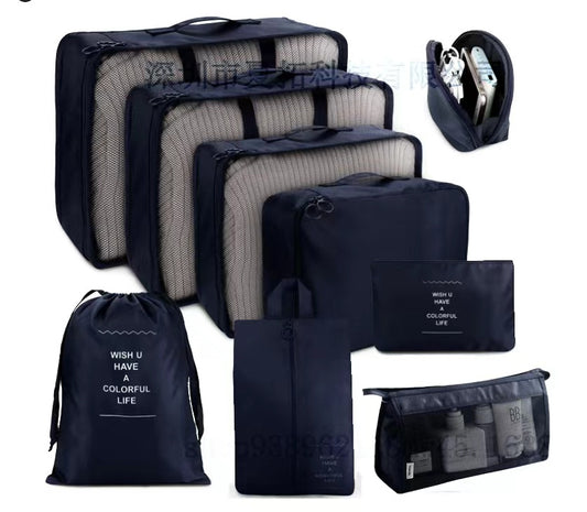 New travel storage bag travel organizer bag clothing clothes storage bag set travel storage set 9-piece set