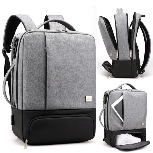 🎒 UrbanTech Multi-Compartment Laptop Backpack – Grey, Black & Blue Options