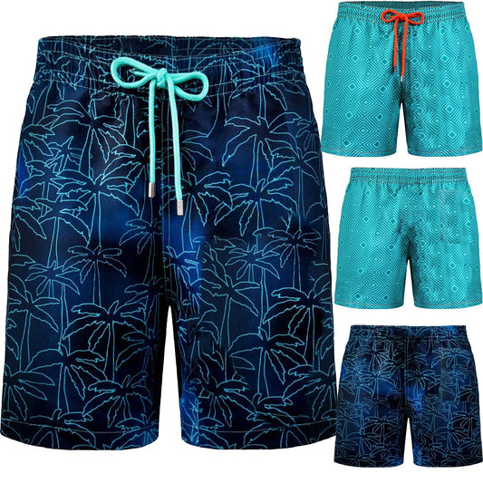 Men’s Quick-Dry Printed Swim Shorts – Bold Summer Beachwear in Various Colours & Patterns