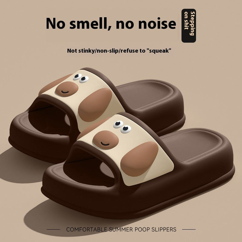 Funny Dog Face Non-Slip Summer Slippers – Various Colours