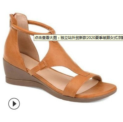 🖤 Title: Sleek Comfort T-Strap Wedge Sandals – Available in Various Colours 🖤