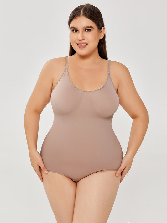 Plus Size Seamless Shaping Bodysuit with Adjustable Straps – Various Colours