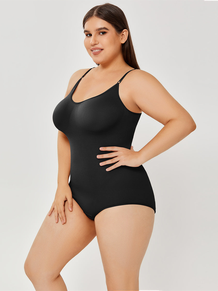 Plus Size Seamless Shaping Bodysuit with Adjustable Straps – Various Colours