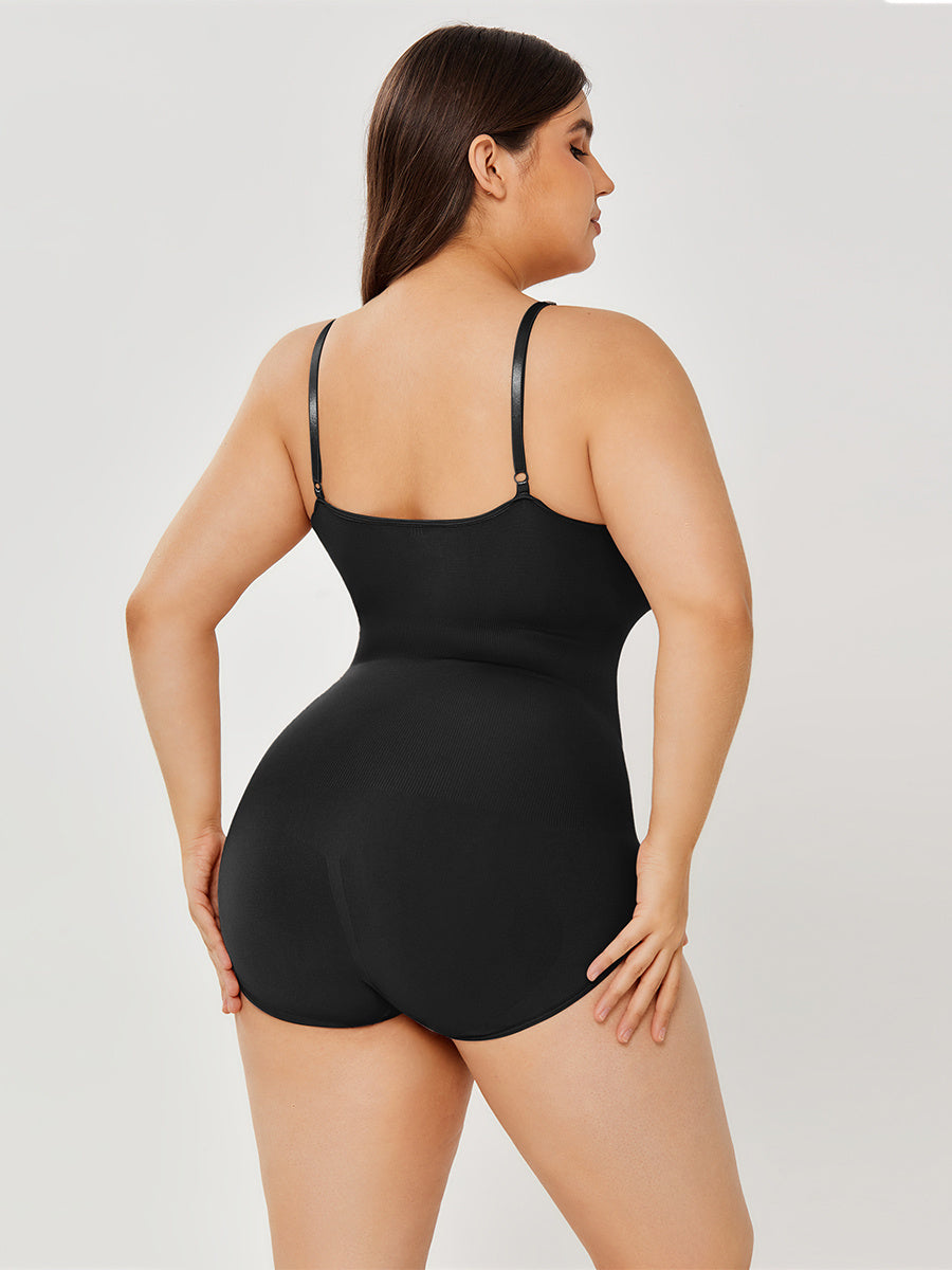 Plus Size Seamless Shaping Bodysuit with Adjustable Straps – Various Colours