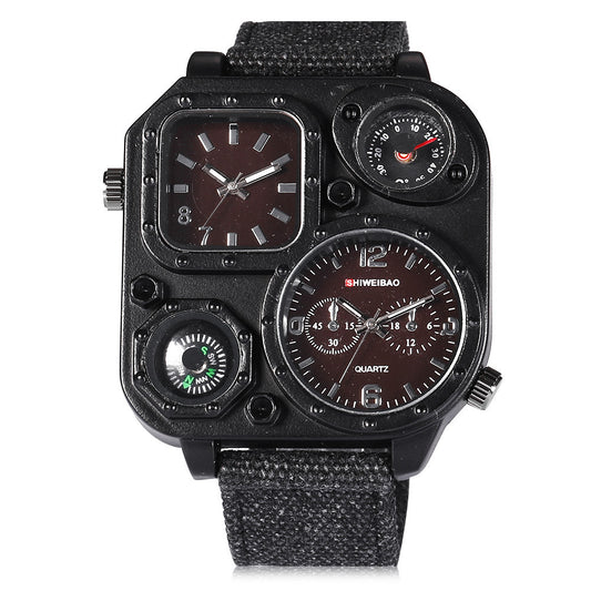 Men’s Multifunction Tactical Quartz Watch – Compass, Thermometer & Dual Time Display | Various Colours